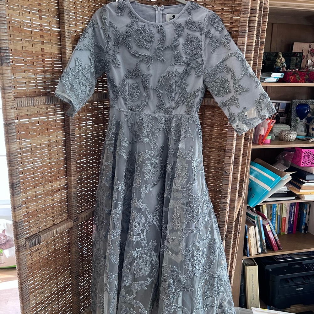 Dainty Jewells Bluish Gray High-Low Dress